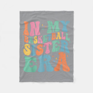 Baseball Schwester Vibes Baseball Groovy Retro Fleecedecke