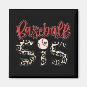 Baseball-Schwester Vintage-Sportliebhaber-Schweste Magnet