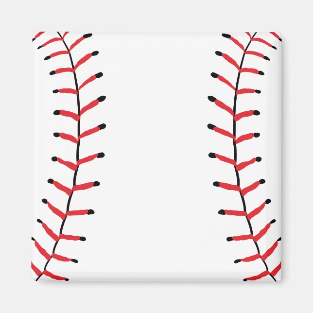 Baseball Seams Sportstil Baseball Thema Magnet