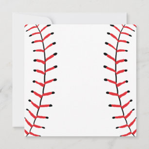 Baseball Seams Sportstil Baseball Thema Mitteilungskarte