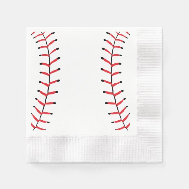 Baseball Seams Sportstil Baseball Thema Serviette (Vorderseite)