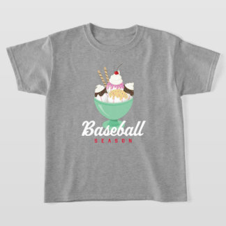 Baseball Season Ice Cream Sundae T - Shirt