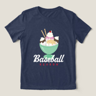 Baseball Season Ice Cream Sundae T - Shirt