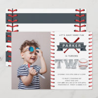 Baseball Second Birthday Boy Foto