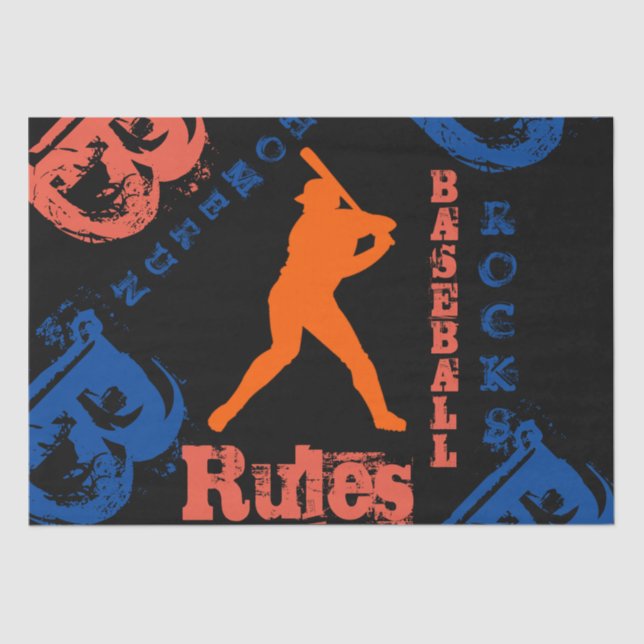 BASEBALL SEIDENPAPIER (Vorderseite)