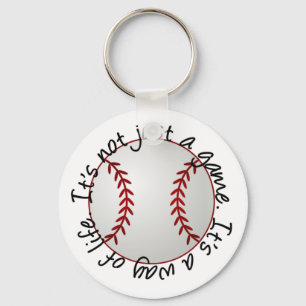 Baseball-sein nicht gerade ein Spiel Schlüsselanhänger