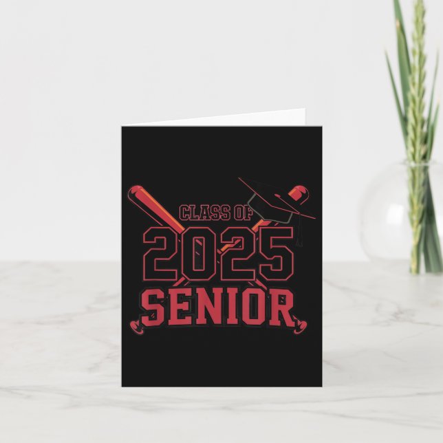 Baseball Senior 2025 Abschluss Cl Karte (Vorderseite)