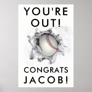 Baseball Senior Abschluss Poster