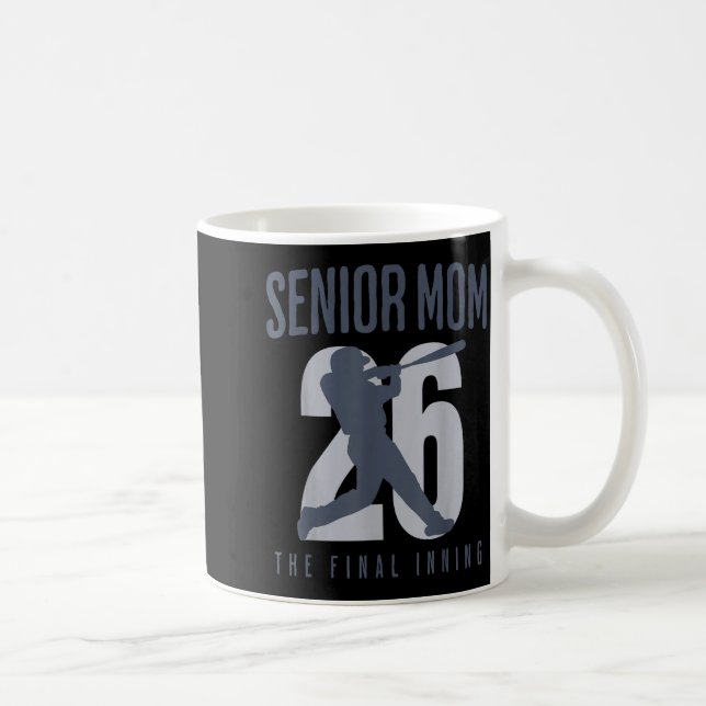 Baseball Senior-Mutter 2026 letztes Inning Mama-Kl Kaffeetasse (Rechts)