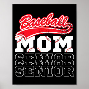 Baseball Senior-Mutter Abschlussklasse Baseball-Ma Poster