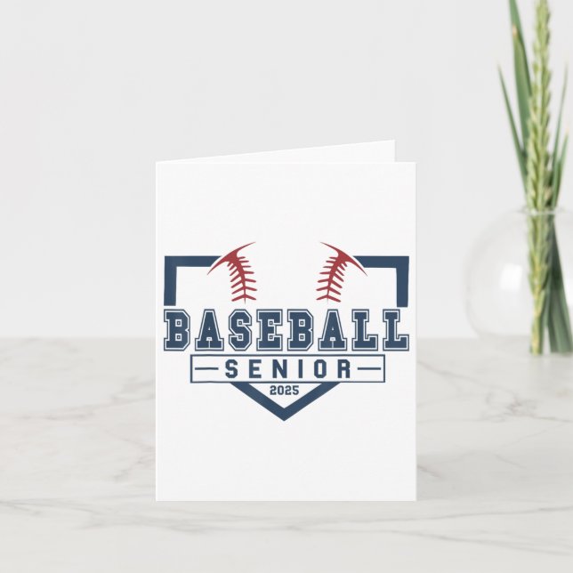Baseball Senior Night Baseball Senior 2025 Graduat Karte (Vorderseite)