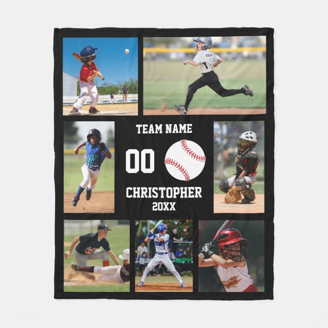 Baseball Senior Night Sports Keepsake Fleecedecke (Vorderseite)