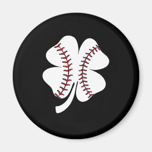 Baseball Shamrock St. Patrick's Day im Vintage-Sti Magnet