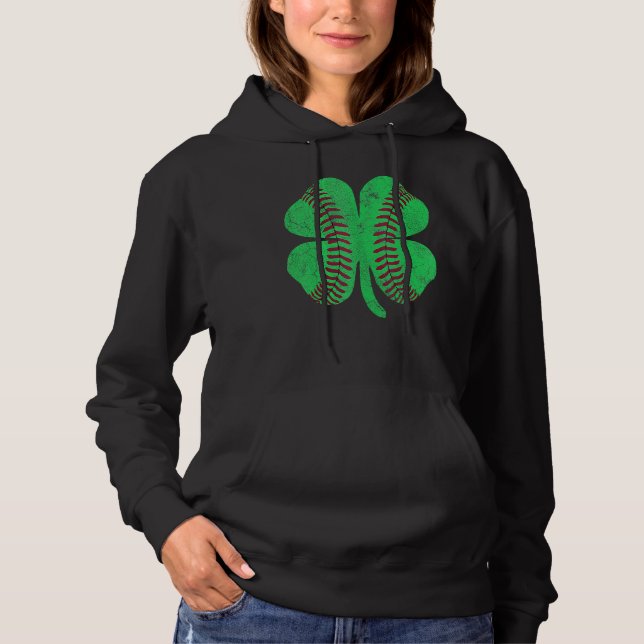 Baseball Shamrock St. Patrick's Day Irish Saint Pa Hoodie (Vorderseite)