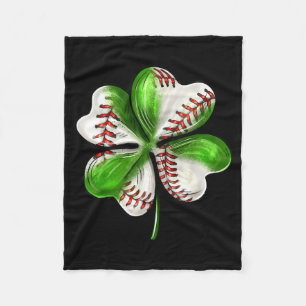 Baseball Shamrock St. Patrick's Day Kleeblatt Mit  Fleecedecke