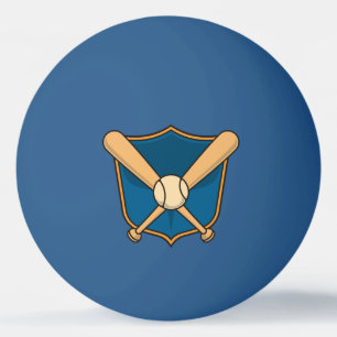Baseball Shield blau Tischtennisball