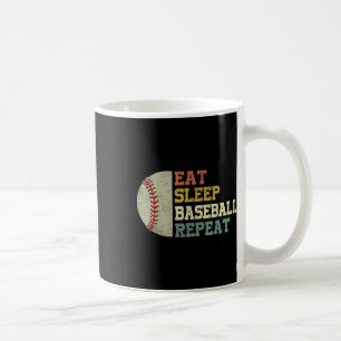 Baseball-Shirt essen Schlaf Baseball Wiederholung Kaffeetasse