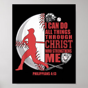 Baseball-Shirt Kinder Christ Boys Girls Bible Vers Poster