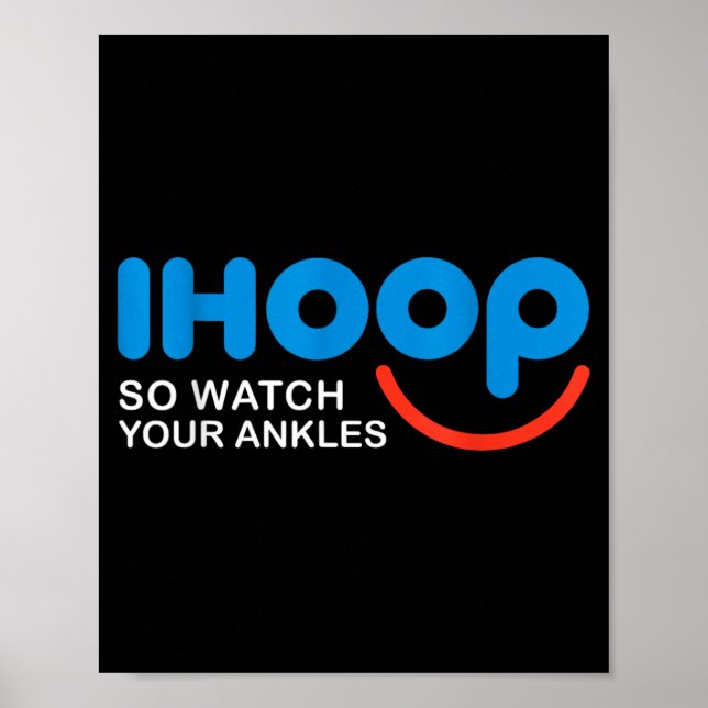 Baseball-Shirt Männer Frauen Kinder Cool Ihoop Poster (Vorne)