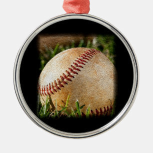 Baseball Silbernes Ornament