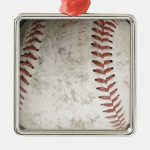 Baseball Silbernes Ornament