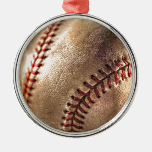 Baseball Silbernes Ornament