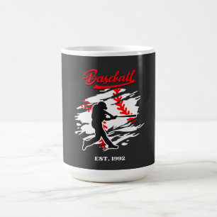 Baseball-Silhouette-Grafikdesign – ERSTELLT 1992 Kaffeetasse