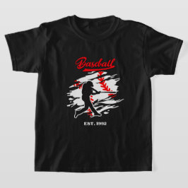 Baseball Silhouette Graphic Design – EST. 1992 T-Shirt