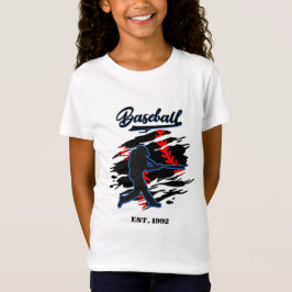 Baseball Silhouette Graphic Design – EST. 1992 T-Shirt