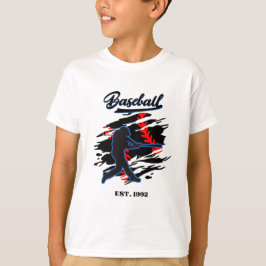 Baseball Silhouette Graphic Design – EST. 1992 T-Shirt