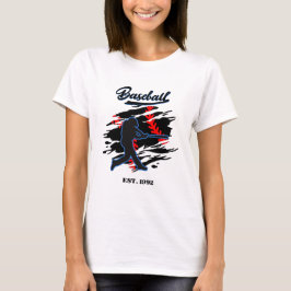 Baseball Silhouette Graphic Design – EST. 1992 T-Shirt