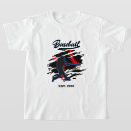 Baseball Silhouette Graphic Design – EST. 1992 T-Shirt