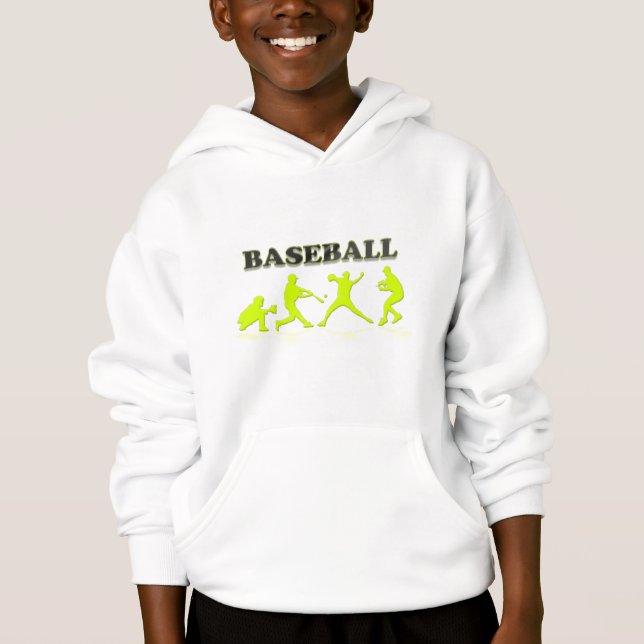 Baseball-Silhouette-KinderHoodie Hoodie (Vorderseite)