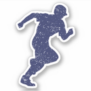 Baseball-Silhouette - laufender Jungenaufkleber Aufkleber