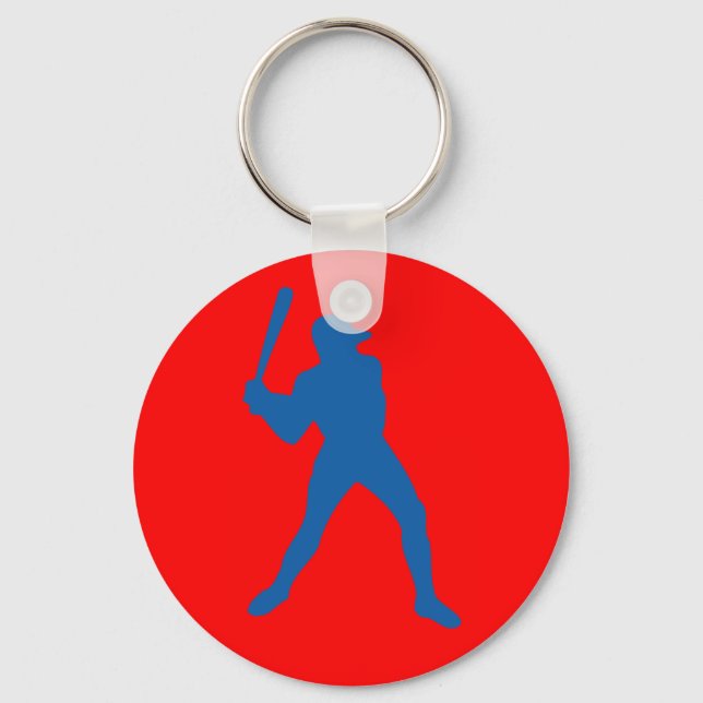 Baseball-Silhouette Schlüsselanhänger (Vorderseite)