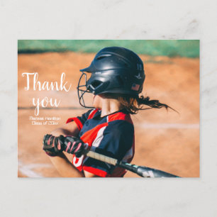 Baseball Simple Sporty Danke Postcard Postkarte
