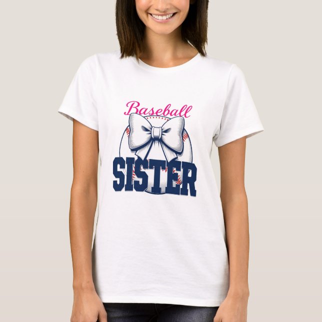 Baseball Sister Funny T-Shirt (Vorderseite)