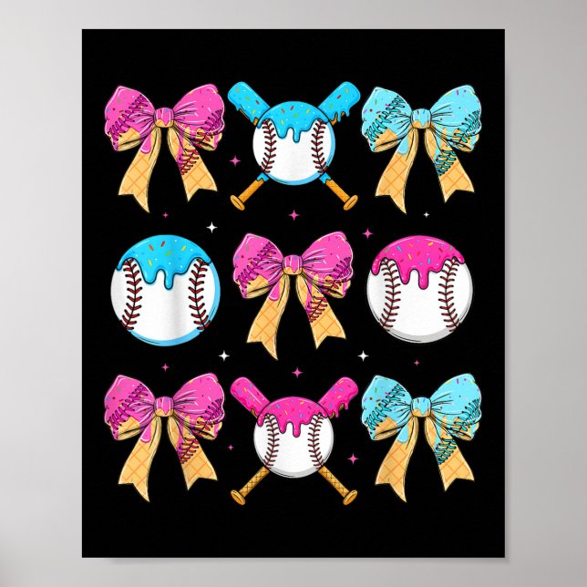 Baseball Sister Tropfen Bow Ice Tropfen Ristorante Poster (Vorne)