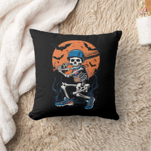 Baseball Skeleton Halloween Baseball Halloween Kissen
