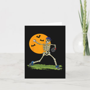 Baseball Skeleton Halloween Men Boys Baseball Hall Karte