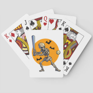 Baseball Skeleton Halloween Men Boys Baseball Hall Spielkarten