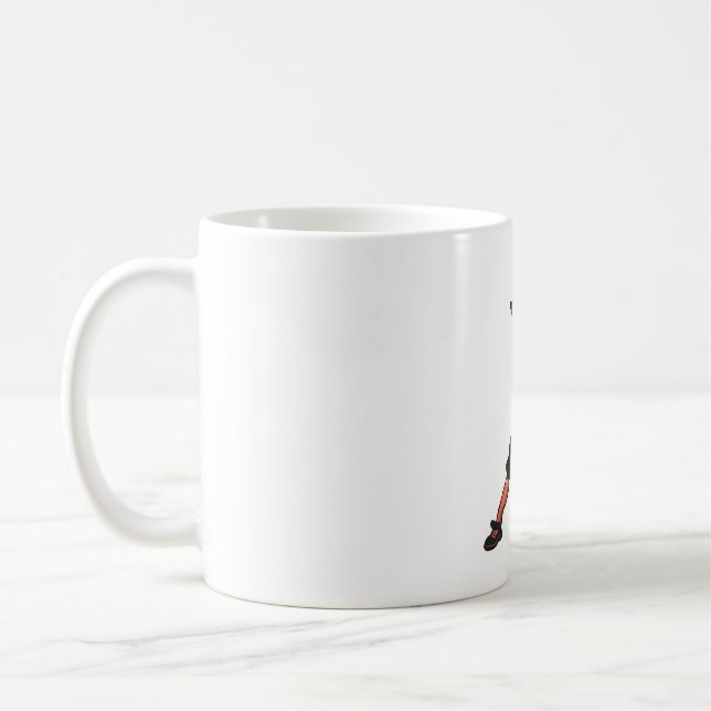 Baseball-Skelett-Design für Baseballspieler Kaffeetasse (Links)