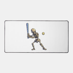 Baseball Skelett Halloween Männer Jungen Baseball Schreibtischunterlage