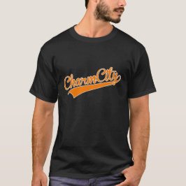 Baseball-Skript der Charme-Stadt-(Baltimore) - T-Shirt