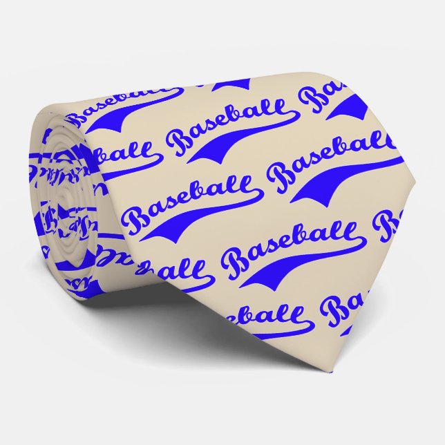 Baseball-Skript in blau Krawatte (Gerollt)
