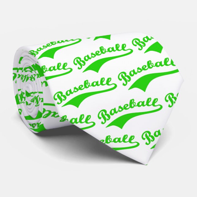 Baseball-Skript in grün Krawatte (Gerollt)