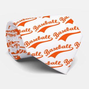 Baseball-Skript in Orange Krawatte