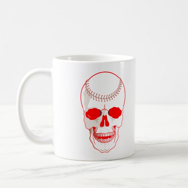 Baseball Skull Kaffeetasse (Links)