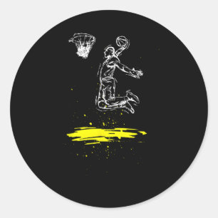 Baseball Slam Dunk Runder Aufkleber