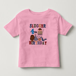 Baseball Slugger 4. Geburtstag Kleinkind T-shirt
